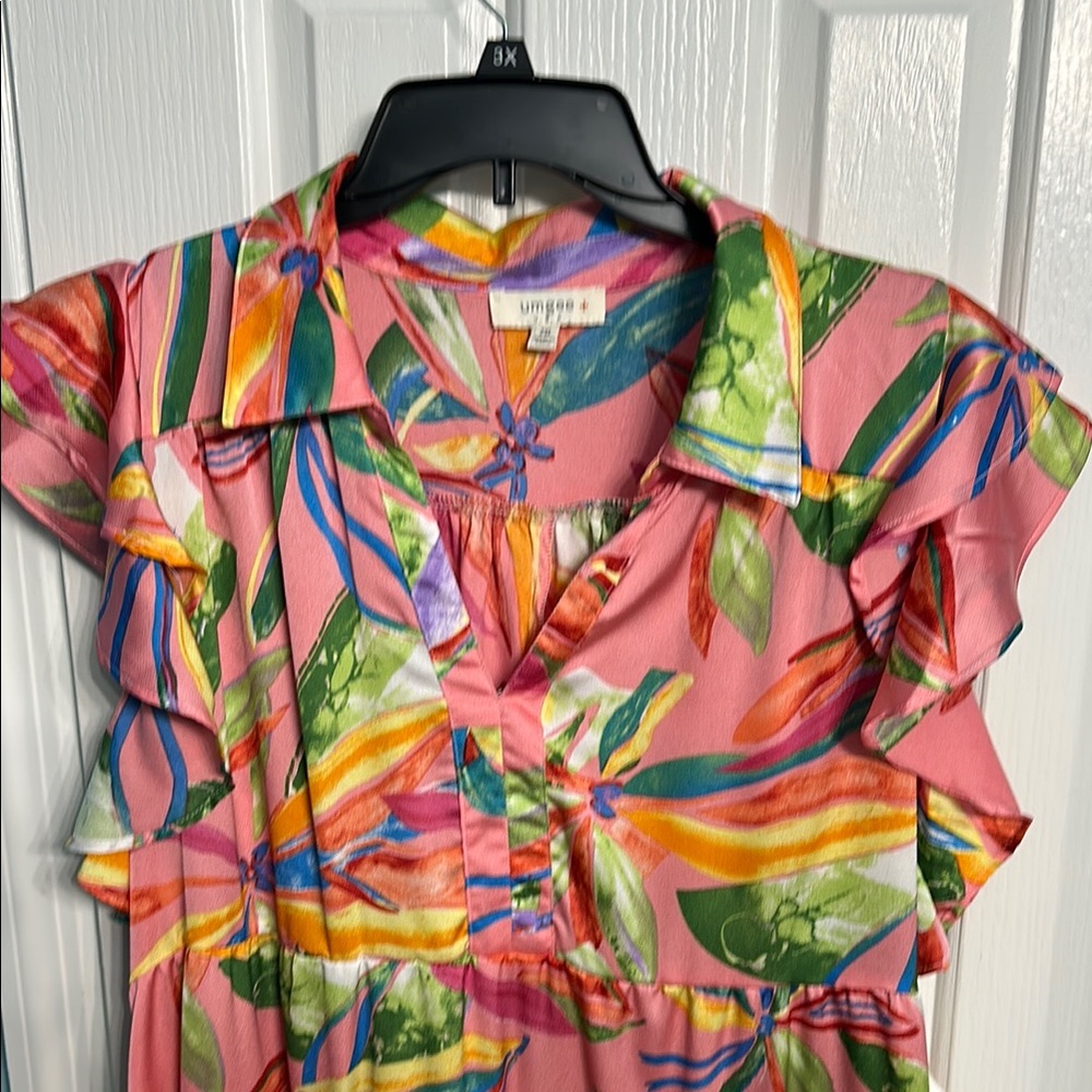 Umgee Multicolor Floral Ruffle Dress